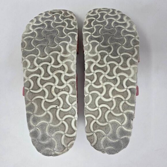 BIRKENSTOCK SYDNEY SHINY SNAKE PRINT PINK SANDALS WOMENS SIZE 9 EU 40 NARROW - Picture 8 of 8